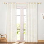 Gold Curtain Rod for Windows 30 to 60 Inch, 5/8 Inch Diameter Adjustable - Image 2