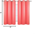 LEMOMO Blackout Curtains 38 x 54 inch/Coral Curtains Set of 2 Panels/Thermal - Image 10