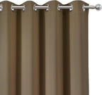 LEMOMO Blackout Curtains 52 x 84 inches Long Brown Curtains Set of 2 Panels - Image 6