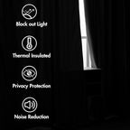 MIULEE Black Velvet Curtains 108 inches Long 2 Panels - Image 5