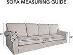 PureFit Super Stretch 4 Seater Sofa Slipcover – Spandex Non Slip Soft Couch - Image 6