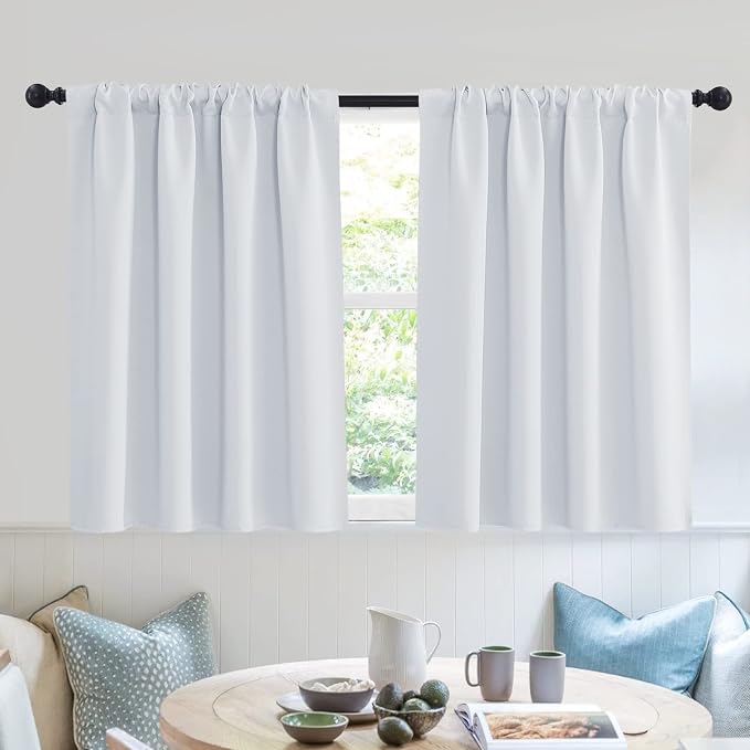 RYB HOME Short Curtains for Small Window, Sunmmer Heat Light Blocking Privacy by RYBHOME
