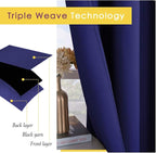 NICETOWN Royal Blue Blackout Curtain Panels - Image 3