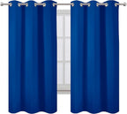 LEMOMO Royal Blue Thermal Blackout Curtains/42 x 72 Inch/Set of 2 Panels Room - Image 2