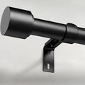 GEEBOBO Black Curtain Rods for Windows 72 to 144 Inch, 1 Inch Adjustable Heavy by GEEBOBO
