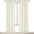 DWCN Ivory Sheer Curtains Semi Transparent Voile Rod Pocket Curtains - Image 9