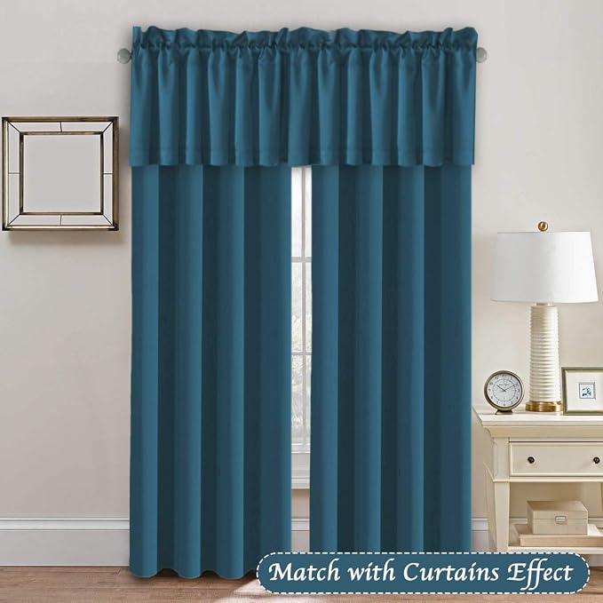 H.VERSAILTEX Blackout Valances for Windows, Kitchen Window Valance Curtains for - Image 3