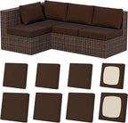 8Pcs Stretch Patio Cushion Covers, Outdoor Couch & Sofa Replacement Slipcovers by VORSHAPE