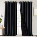 NICETOWN Cold Blocking 100% Blackout Curtains, Durable Black Lined Blackout by NICETOWN
