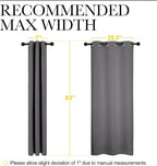 NICETOWN Grey Blackout Curtain Panels - Image 3