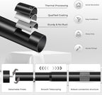 VOIIY 2 Pack Black Curtain Rods - Image 7