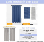 Simplebrand Ava Royal Blue Short 36 Inches Blackout Curtain 2 Panels Set - Image 8