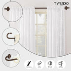 TVWOO Bronze Wrap Around Curtain Rods:5/8 Inch Blackout Adjustable Window - Image 3