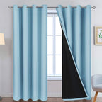 Yakamok 100% Blackout Curtains Energy Saving Thermal Insulated 2 Thick Layers by Yakamok