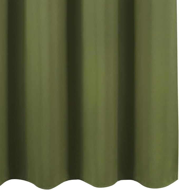 LEMOMO Blackout Curtains 52 x 90 Inch Long Olive Green Curtains Set of 2 Panels - Image 8