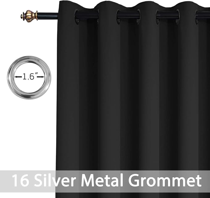 Yakamok Blackout Sliding Glass Door Curtains, Thermal Insulated Window - Image 4