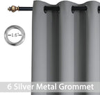 Yakamok Room Darkening Grommet Window Drapes Thermal Insulated Light Blocking - Image 3
