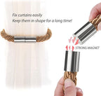NICEEC 2 Pack Strong Magnetic Curtain Tiebacks Modern Simple Style Drape Tie - Image 4