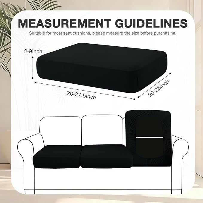hyha 4Pcs Patio Cushion Covers, Stretch Outdoor Couch Cushion Covers Replacement - Image 2