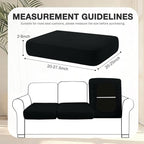 hyha 4Pcs Patio Cushion Covers, Stretch Outdoor Couch Cushion Covers Replacement - Image 2