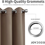 Joydeco Blackout Curtains for Bedroom 90 inch Long 2 Panels, Thermal Insulated - Image 8