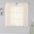 Simplebrand Rod Pocket Top Solid Voile Sheer Curtains by Simplebrand