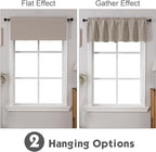 Chyhomenyc Stone Valances for Window, Room Darkening Short Curtains for Kitchen - Image 2