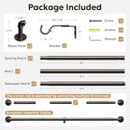 Zeerobee Curtain Rods for Windows 72 to 144, 1 Inch Industrial Wrap Around - Image 7