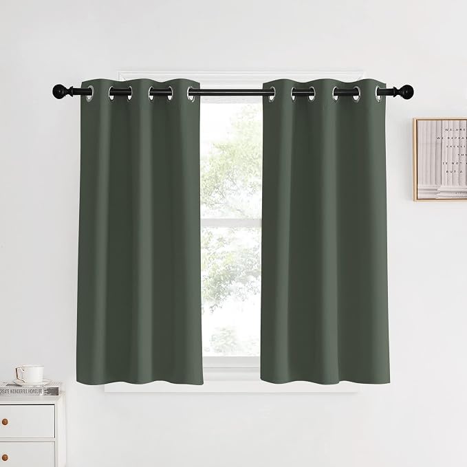 NICETOWN Dark Mallard Blackout Curtain Panels - Image 2