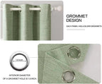 MIULEE Linen Blackout Curtains and Drapes 100% Room Darken Thermal Insulated - Image 4