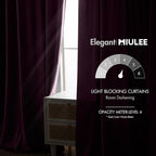 MIULEE Dark Purple Velvet Curtains 90 inches - Image 5