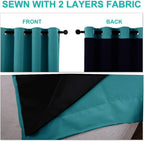 NICETOWN 100% Blackout Short Curtains - Image 4