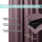 NICETOWN Full Shading Curtains 90 inches Long 2 Panels Set - Image 6