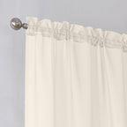 Simplebrand Cream Sheer Curtains 84 Inches Long 2 Panels, Light Filtering Rod - Image 5