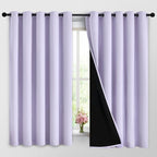 Yakamok 2 Thick Layers 100% Completely Blackout Window Curtains, Thermal by Yakamok