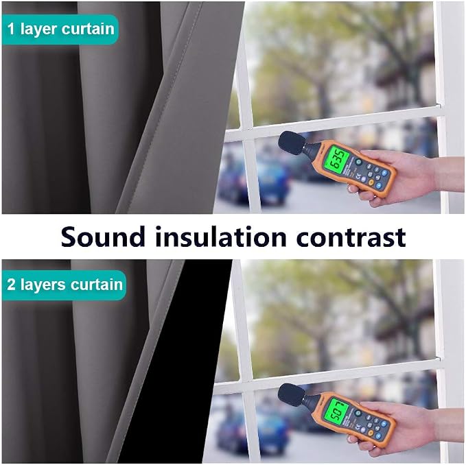 NICETOWN 100% Blackout Blinds, 52 inches x 102 inches, Laundry Room Decor - Image 4
