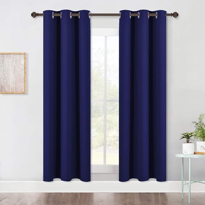 NICETOWN Blackout Window Curtains 70" L, 2 Panels, 34 inch, Royal Blue by NICETOWN