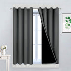Yakamok Dark Gray 100% Blackout Curtains, Energy Saving Thermal Insulated 2 by Yakamok