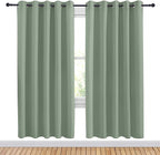 NICETOWN Greyish Green Blackout Draperies Curtains - Image 2