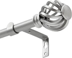 Luvenia Silver Decorative Curtain Rods, Adjustable Curtain Rod by Luvenia