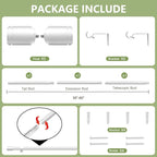 5/8” Diameter Curtain Rods 30-60 Inch, - Image 3