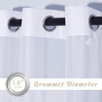 NICETOWN White Sheer 48 inch Curtains, Grommet Short Curtains Airy Voile - Image 3