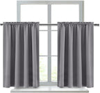 DWCN Short Grey Blackout Curtains - Image 8