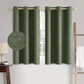 MIULEE 100% Blackout Linen Textured Curtains by MIULEE