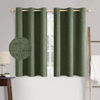MIULEE 100% Blackout Linen Textured Curtains by MIULEE