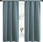 NICETOWN Greyish Blue Blackout Curtains Panels - Image 2