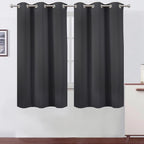 LEMOMO Dark Grey Thermal Blackout Curtains/38 x 63 Inch/Set of 2 Panels Room by Lemomo