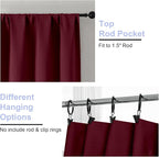 Simplebrand Ava Burgundy Blackout Curtains - Image 4