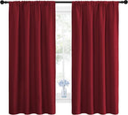 NICETOWN Christmas Burgundy Blackout Curtains and Drapes by NICETOWN