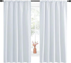 NICETOWN Greyish White Bedroom Curtain Panels by NICETOWN